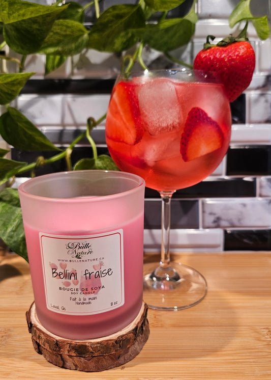Bougie de soya - Bellini fraise