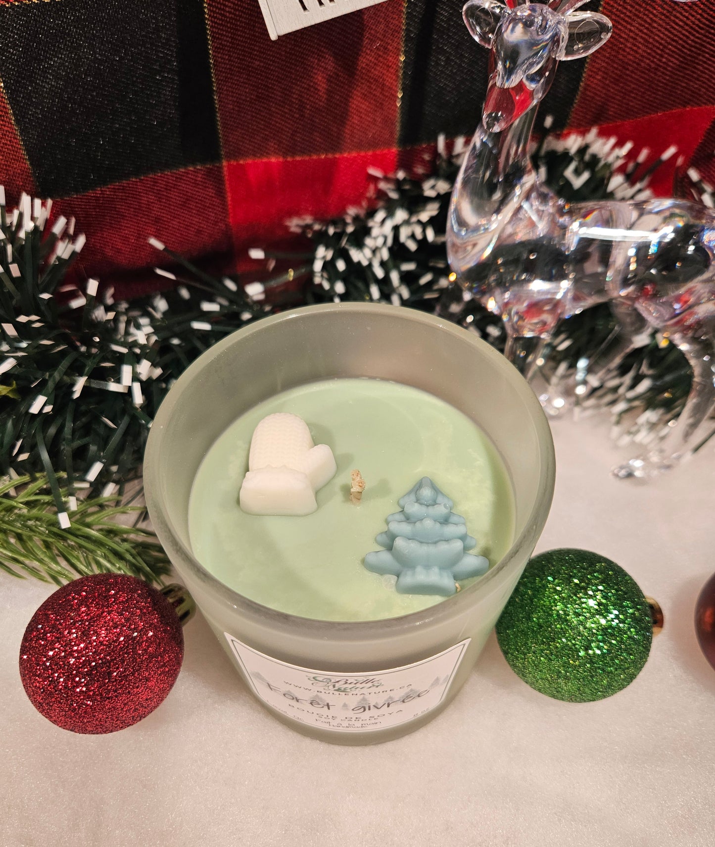 Bougie de soya - Forêt givrée