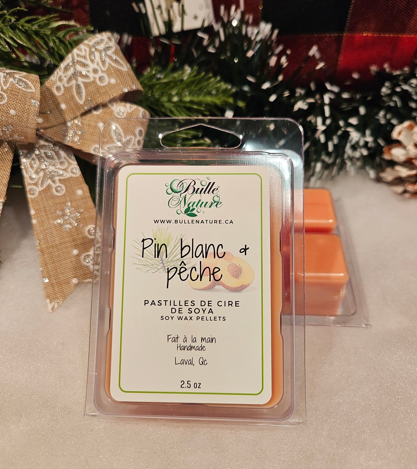 Pastilles de cire - Pin blanc et pêche