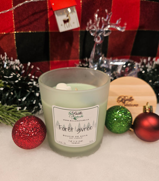 Bougie de soya - Forêt givrée