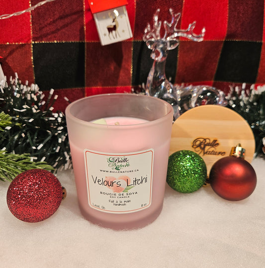 Bougie de soya - Velours Litchi