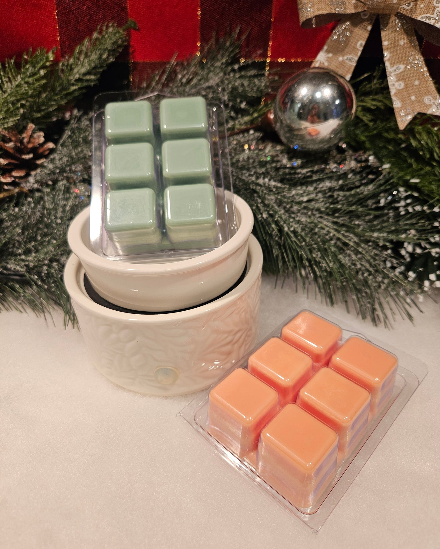 Ensemble réchaud et pastilles de cire