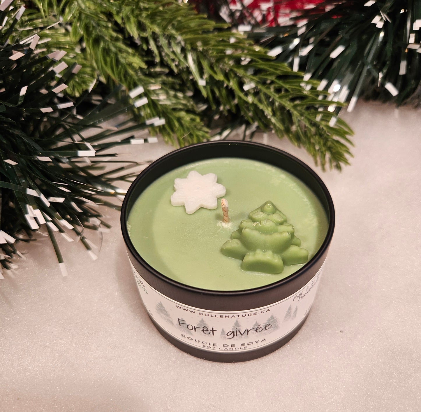 Bougie de soya - Forêt givrée