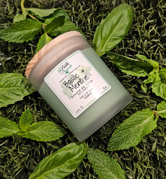Bougie de soya - Basilic & Menthe