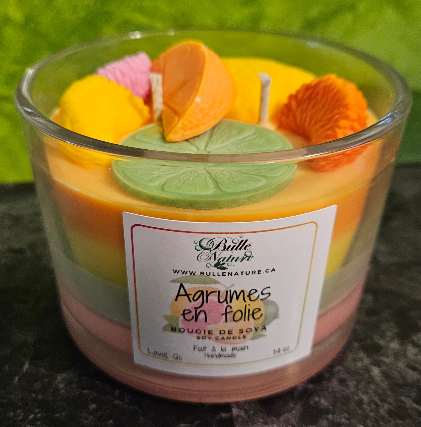 Bougie de soya 14oz 2 mèches