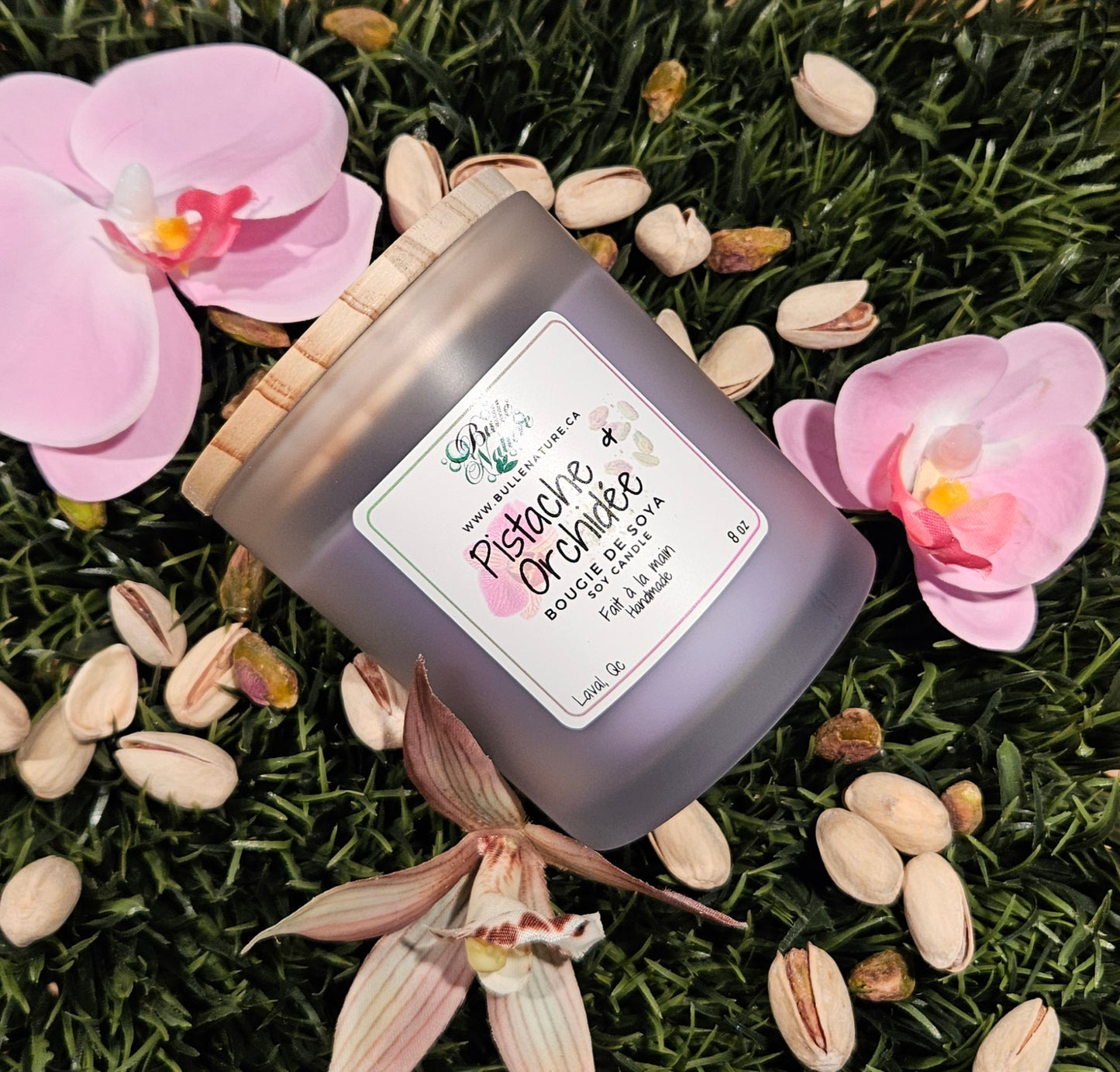 Bougie de soya - Pistache & Orchidée