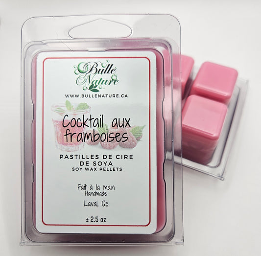 Pastilles de cire - Cocktail aux framboises